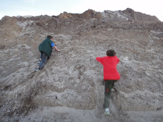 Loose sand makes climbing very challenging.