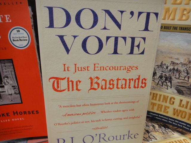 at the end of the day, we need to do something, right? vote elections