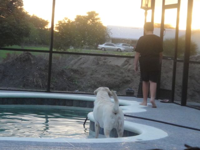 June 1, 2012... pool is almost full... but the site is still "under construction" our first pool