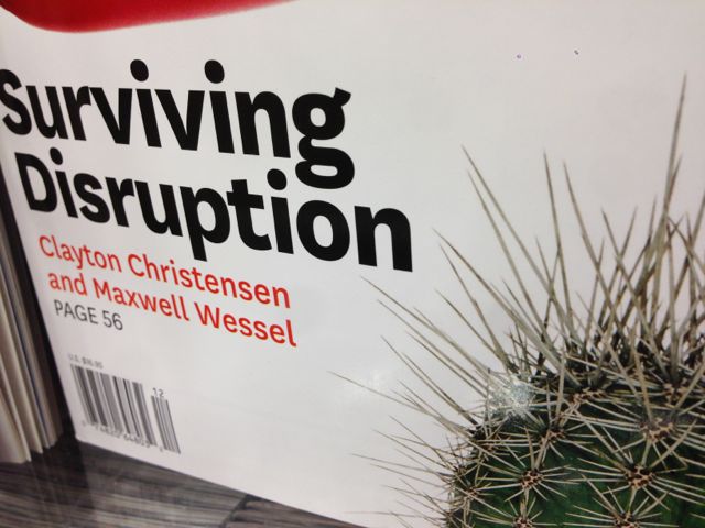 life disruptions come in all shapes and sizes, and are magnified during recessions photo of magazine headline "Surviving Disruption"