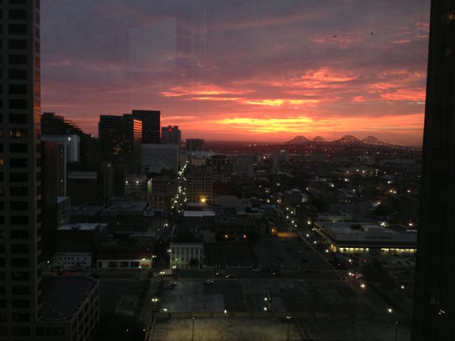 New Orleans sunrise from Hyatt Regency New Orleans sunrise from Hyatt Regency