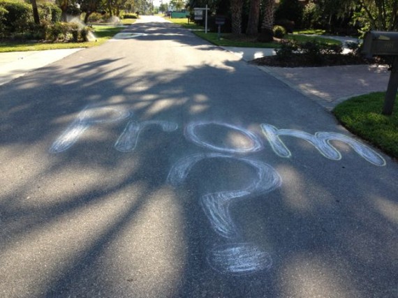 Teenage chalk street message