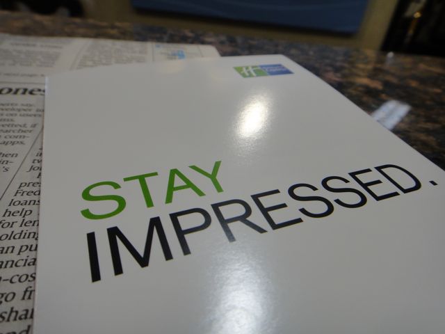 Motivational message on a Hilton brouchure