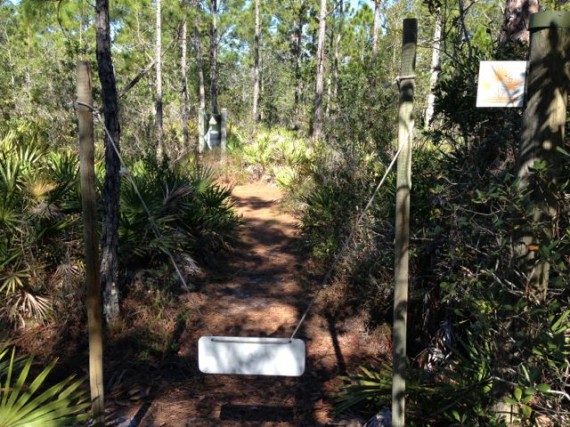 Hiking trail sign