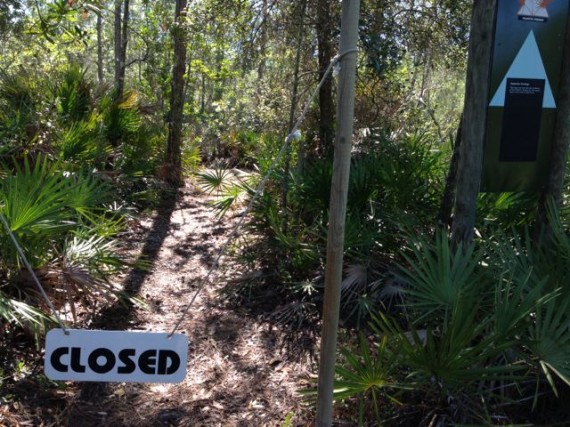 Hiking trail sign