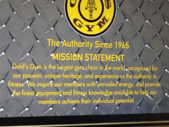 Gold's Gym Mission statement
