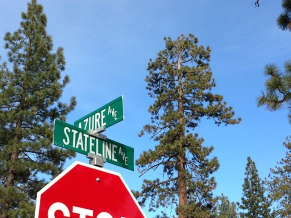 Nevada - California state line sign