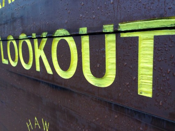 Sign saying Lookout