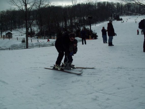 Gary Sheffer and Carter Ski Round Top (photo: Lorie Sheffer)