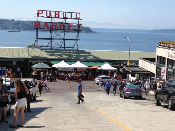 Pike Place Market from a block away