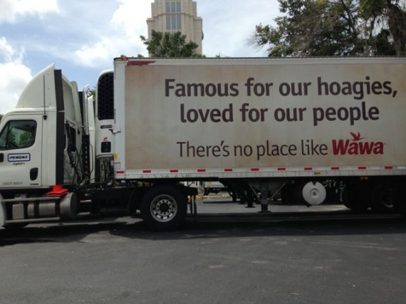 Track Trailer with Wawa slogan
