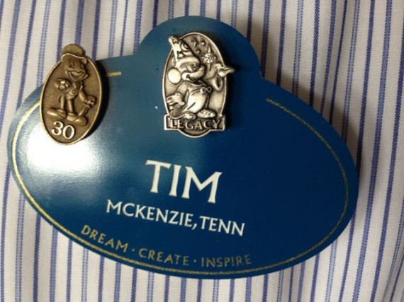 Blue Disney name tag