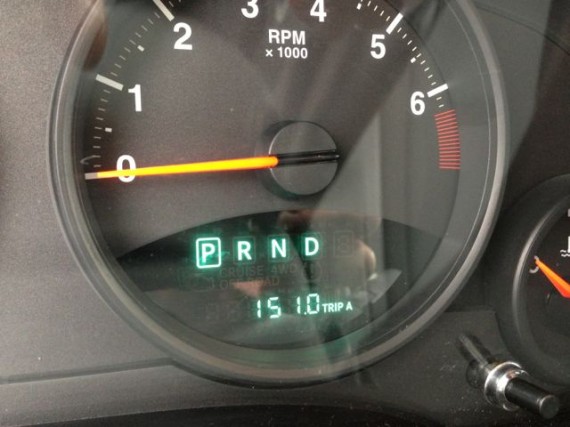 Rental car odometer