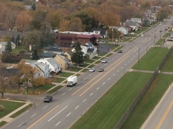 Residential meets commercial street