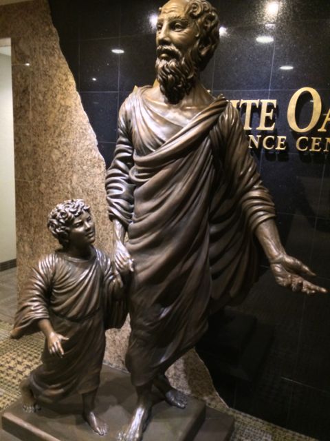 Plato and Socrates statues