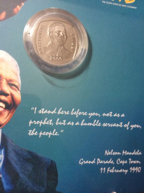 Nelson Mandella coin dated 2000