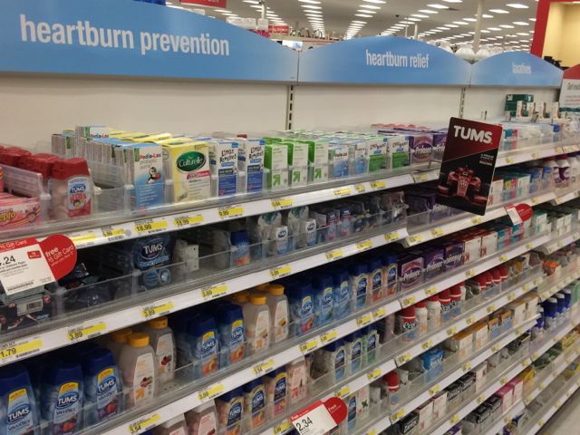 heartburn medicine aisle