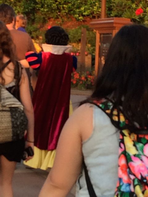 Snow White in crowd at Epcot