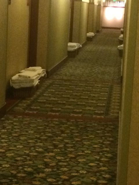 Disney's Grand Californian Guest hallway at 4am