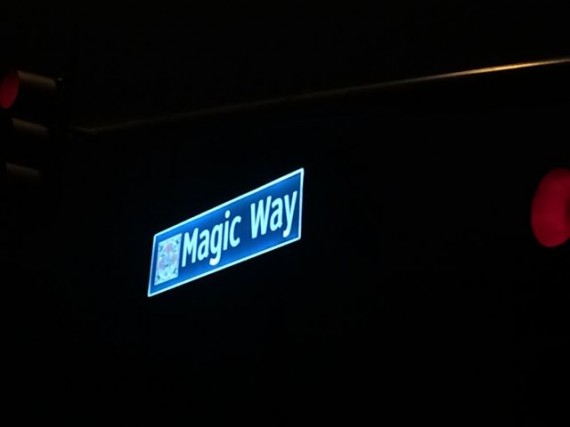 Disneyland Park and Magic Way sign