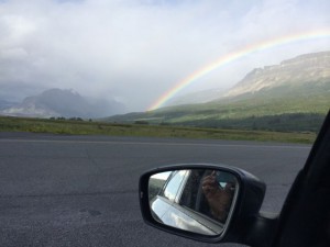 Rainbow over East Glacier, Montana
