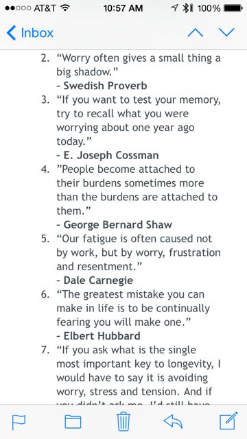 Six great quotes about worry