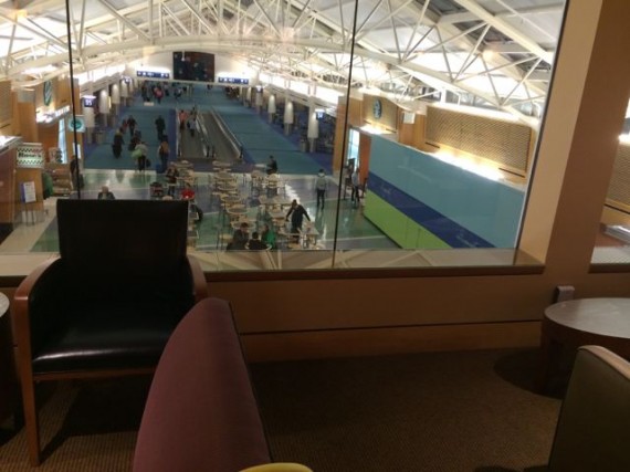 PDX Delta Sky Club lounge view