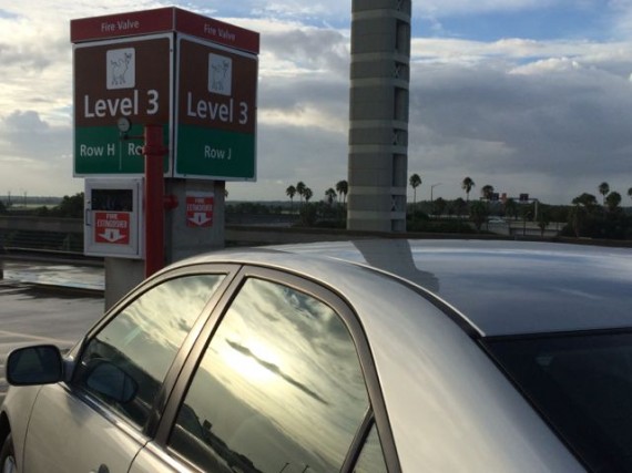 Orlano Airport Parking garage level 3