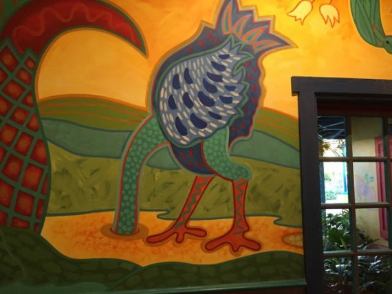 Disney's Pizzafaria restaurant wall art