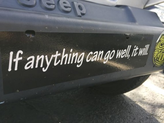 Motivational bumper sticker