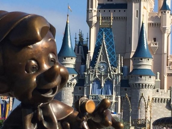 Pinocchio statue at Magic Kingdom