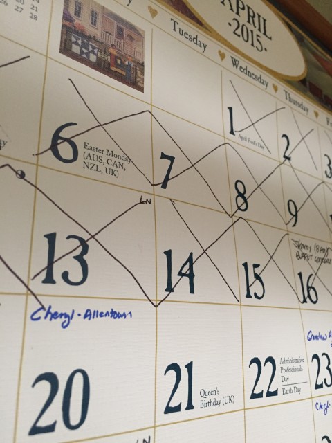 April 2015 calendar