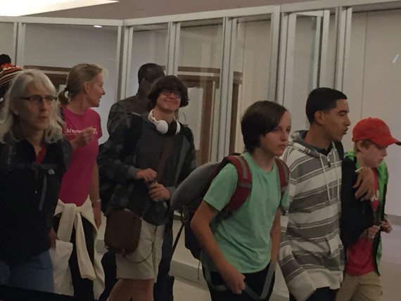 Orlando Airport middle school flight arrival