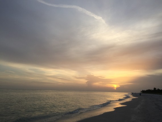 Sanibel sunset in color