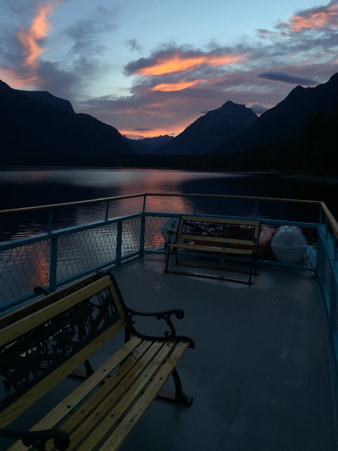 De SMET boat on Lake McDonald