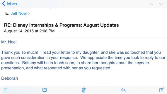 Thank you email