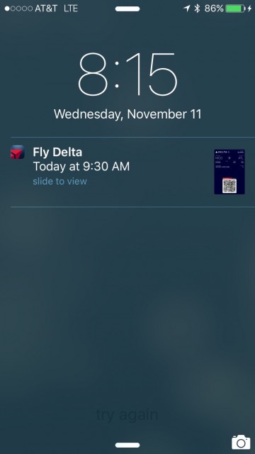 iPhone Delta app screen shot