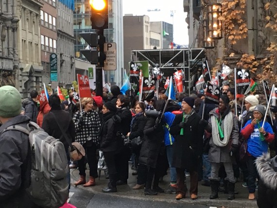 Montreal Government employees protesting