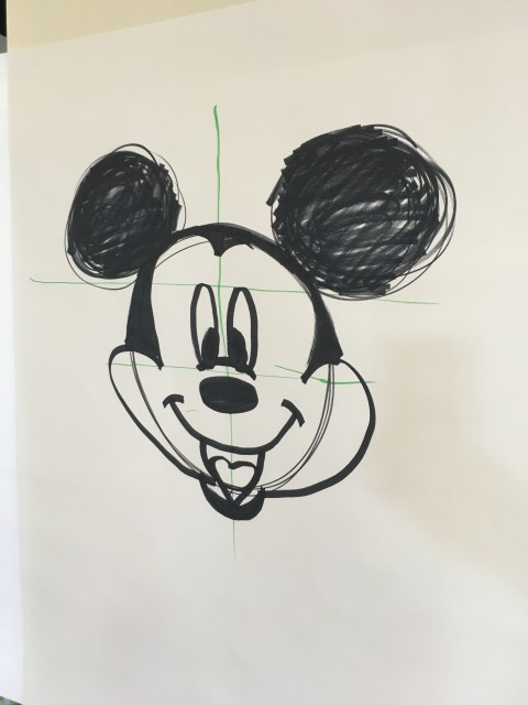 How to draw Mickey Mouse