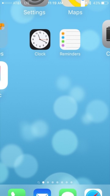 iPhone home screen screen shot