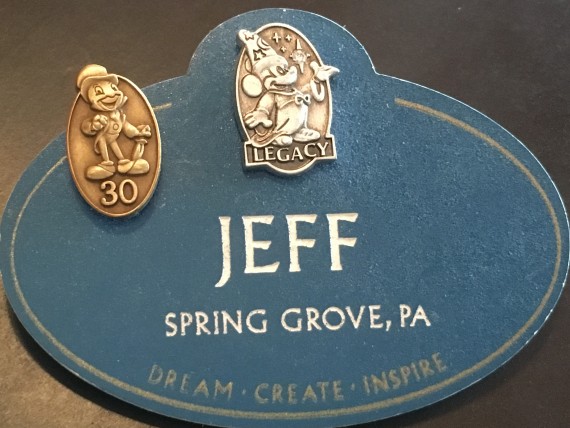 Blue Disney Legacy name tag