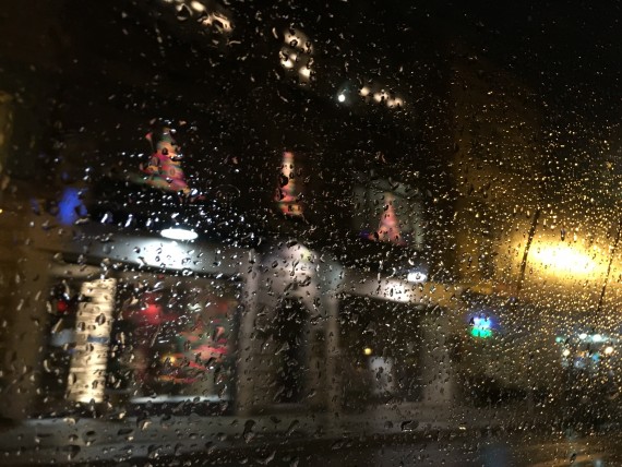 blurry car window view