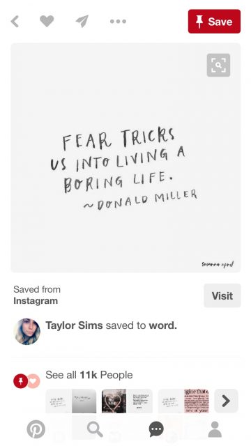 Screen shot from Pinterest